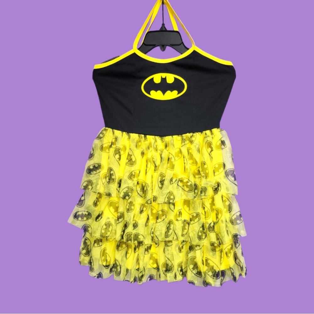 Batman Shirred Tulled Bust Mini Dress